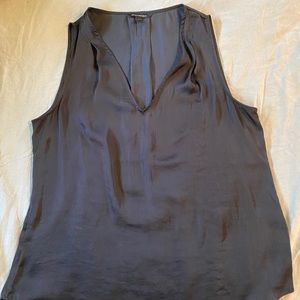 Banana Republic black satin tank - size M